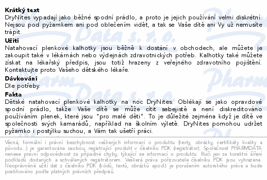 DryNites natah.kalh.chl.MEGA 8-13let/30-48kg/23ks