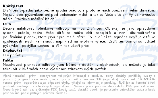 DryNites natah.kalh.dív.JUM 4-7let/17-30kg/4x16ks