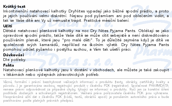 DryNites natah.kalh.chl.JUM 4-7let/17-30kg/4x16ks