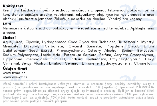 Eva Dermo tělové mléko hydratační 250ml