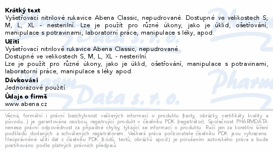 ABENA Rukavice vyšetř.Nitril S nepudr.modré 30ks