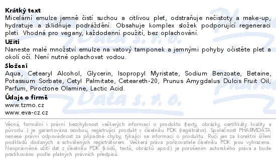 Eva Dermo micelární emulze 200ml