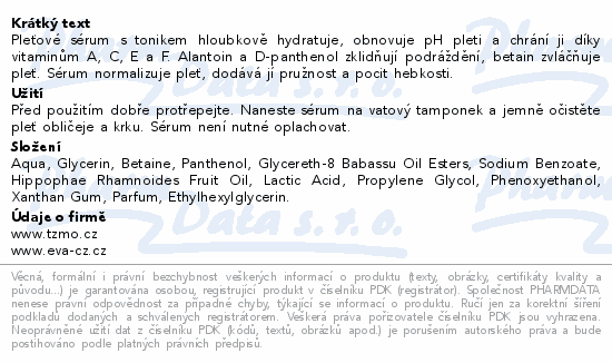 Eva Dermo tonizační sérum 200ml