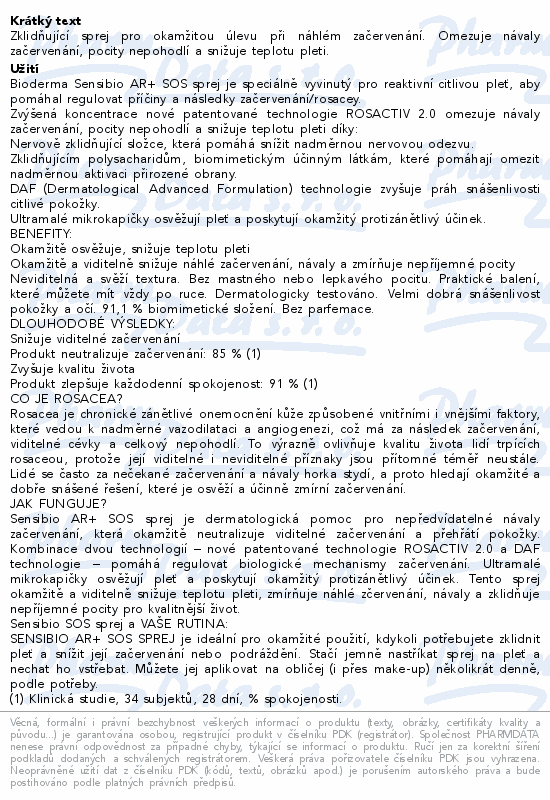 BIODERMA Sensibio AR+ SOS spray 70ml