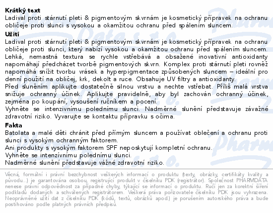 Ladival ochranný krém na obličej OF50+ 50ml
