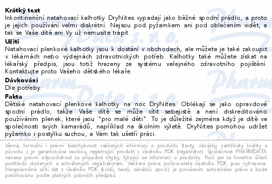 DryNites natah.kalh.chl.MEGA 4-7let/17-30kg/26ks