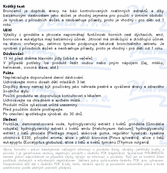 Broncamil 1R+ 200ml Pharmalife