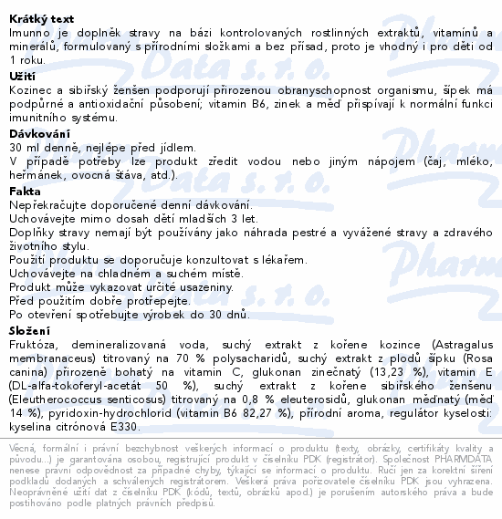 Imunno 1R+ 200ml Pharmalife