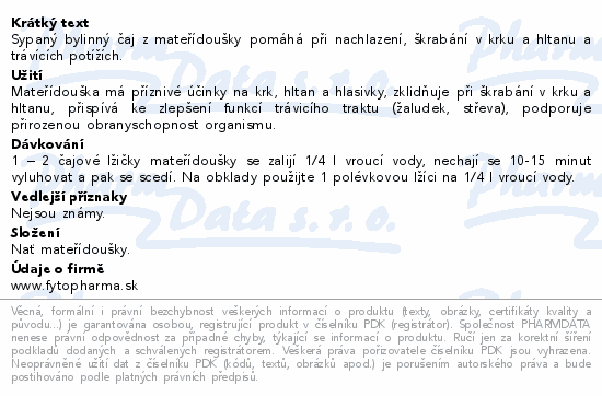 Mateřídouška sypaná 40g Fytopharma