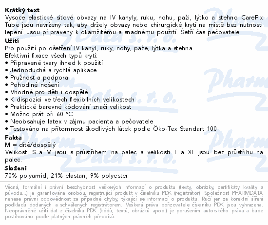 Carefix tube elastický síťový obvaz vel.M 30ks