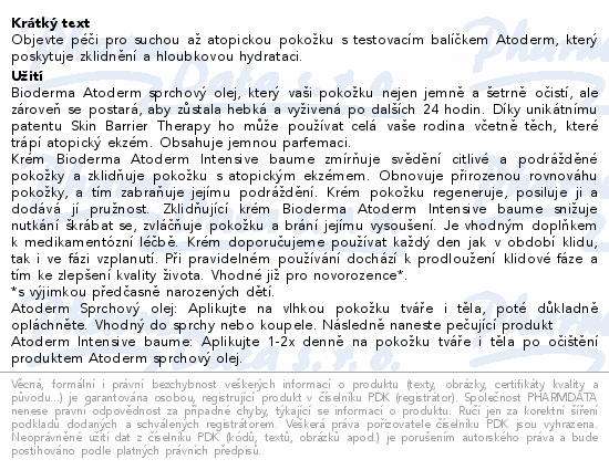 BIODERMA Atoderm testovací balíček