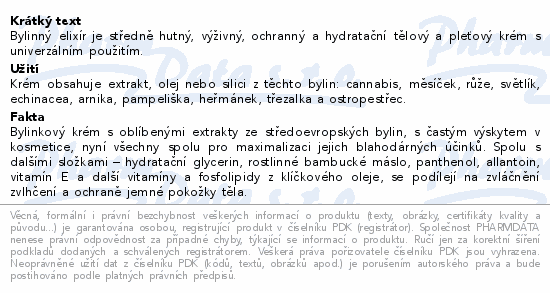 BIO BIONE Bylinný elixír tělový a pleť.krém 260ml