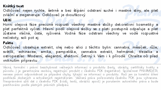 BIO BIONE Bylinný elixír dvoufáz.odličovač 255ml