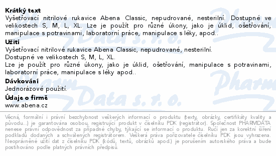 ABENA Rukavice vyš.Nitril Clas.L nepudr.modré 30ks