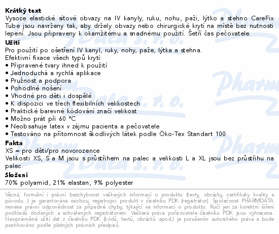 Carefix tube elastický síťový obvaz vel.XS 45ks