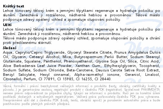 Dermacol AFTER SUN balzám se třpytkami 200ml