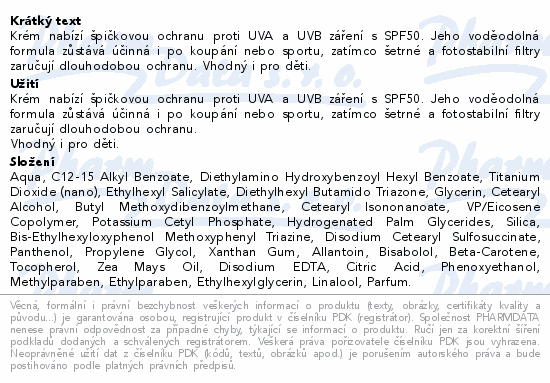 Dermacol Opalovácí krém voděodolný SPF50 50ml