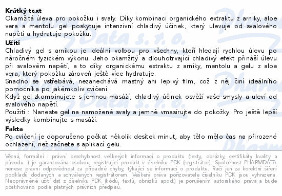 WELEDA Arnikový chladivý gel 100ml