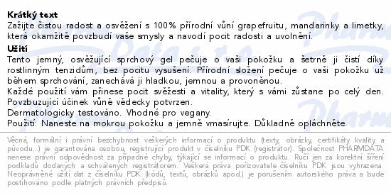 WELEDA HAPPINESS Grepový sprchový krém 750ml