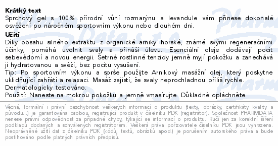 WELEDA SPORT Arnikový sprchový gel 750ml