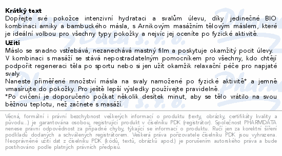 WELEDA Arnikové masážní tělové máslo 150ml