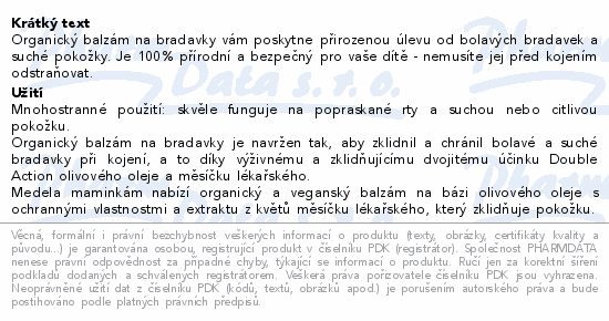 Medela organický balzám na bradavky 40g