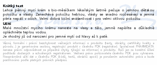 WELEDA baby Měsíčkový mycí krém a šampon 400ml