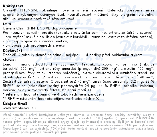 Clavin Intensive tob.8+4