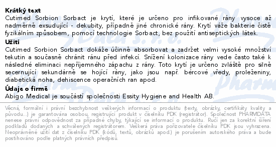 Cutimed Sorbion Sorbact superab.krytí 10x10cm 10ks