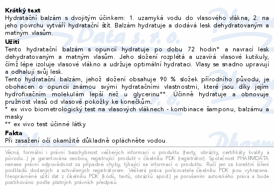 KLORANE Hydratační balzám s opuncií 200ml