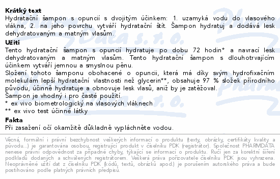 KLORANE Hydratační šampon s opuncií 400ml