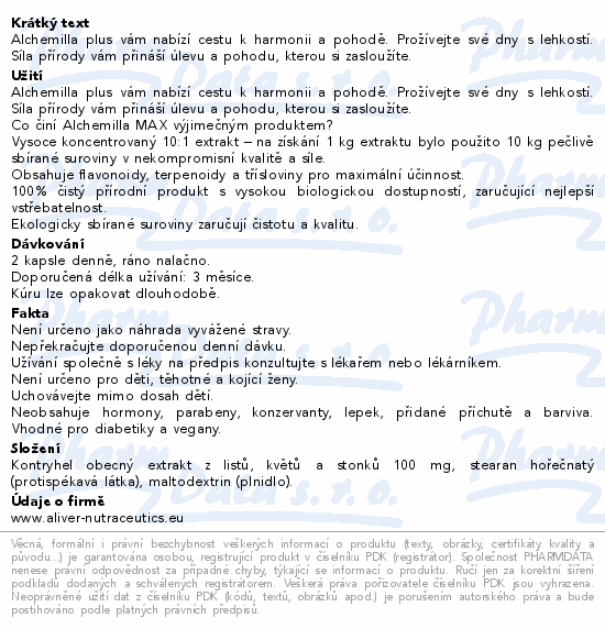 ALIVER Kontryhel obecný extrakt 10:1 500mg cps.60