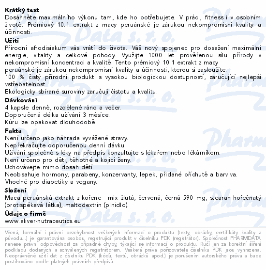 ALIVER Maca peruánská Super Mix extr.10:1 cps.120
