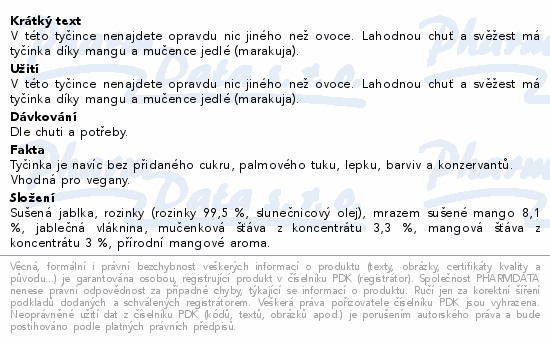 EMCO Super ovoce mango a maracuja 30g