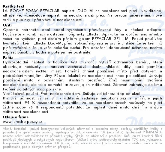 LA ROCHE-POSAY EFFACLAR DUO+ M náplasti 22ks
