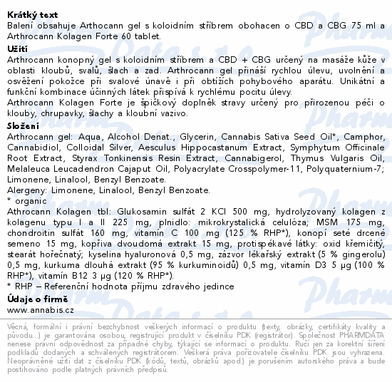 Annabis Záda a Klouby set