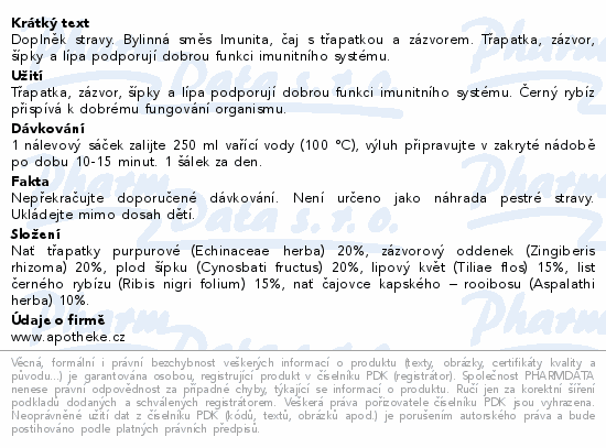 Apotheke FAF UK Imunita čaj 20x2g
