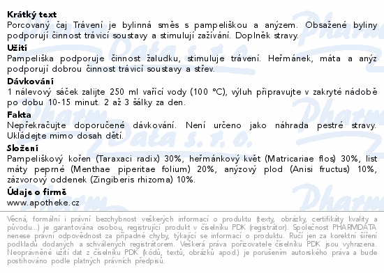 Apotheke FAF UK Trávení čaj 20x2g