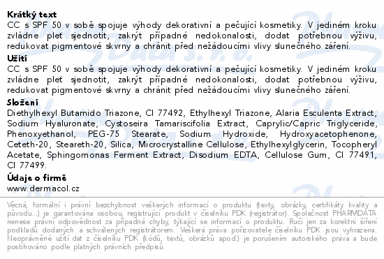 Dermacol CC SUN Shield Bronze SPF50 30ml