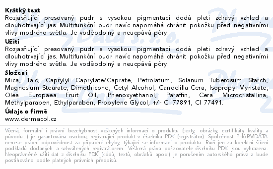 Dermacol Magic rozjasňující pudr 10g