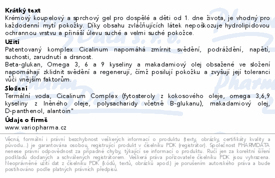 DERMEDIC Cicatopy krémový koupel.a sprch.gel 300ml