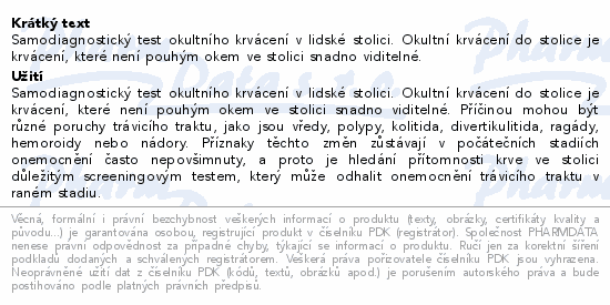 ALLTEST FOB rychlý kazetový test (stolice) 1ks