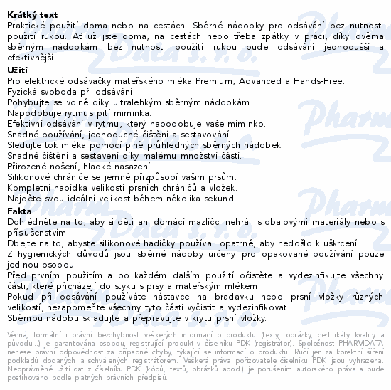 Philips AVENT Hands-Free nádobky sběrné 2ks