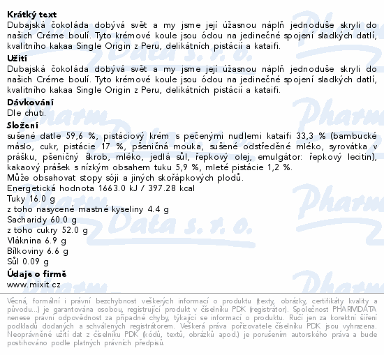 Mixit Créme boule Dubai crunch 20x30g