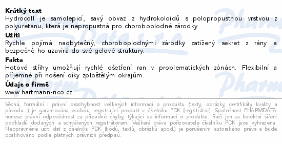 Hartmann Hydrocoll Classic krytí 10x10cm 10ks