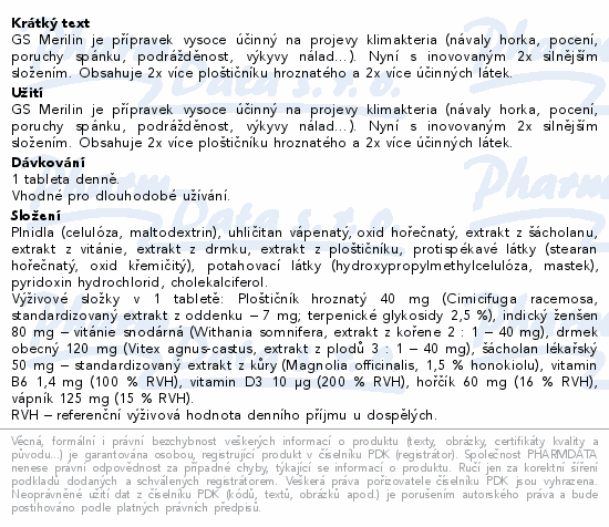 GS Merilin tbl.60+20 XXL
