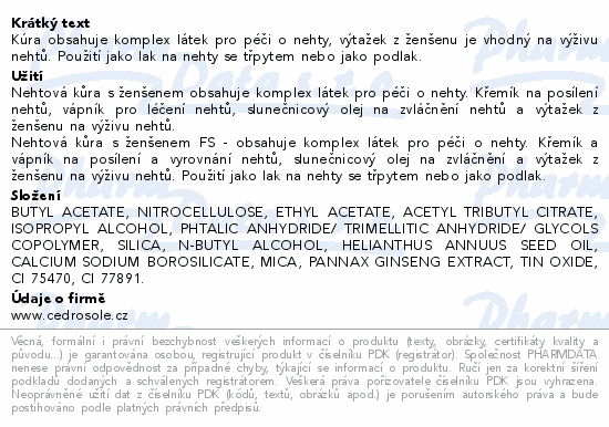 Four Seasons nehtová kúra s ženšenem 12ml