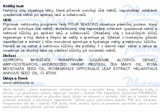 Four Seasons nehtový olej 12ml