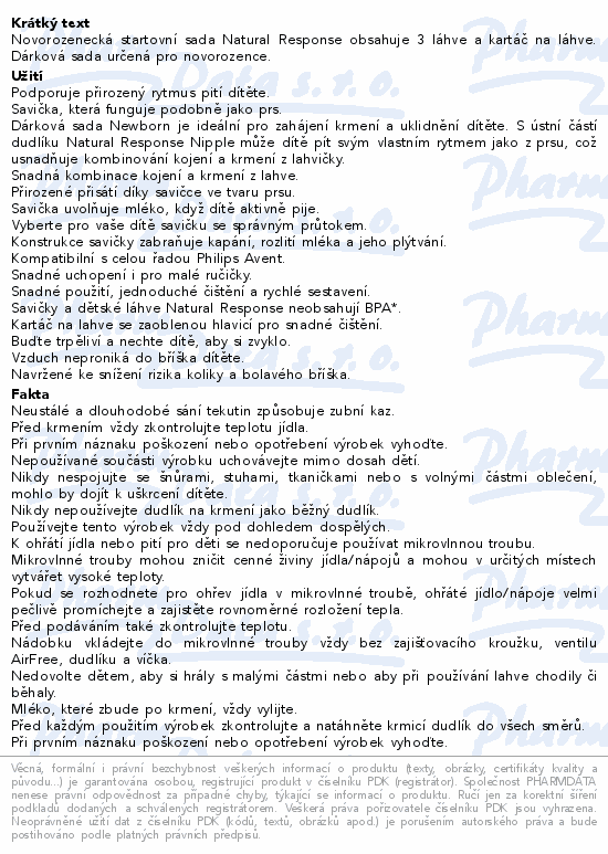 Philips AVENT Novor.start.sada Nat.Response SCD837