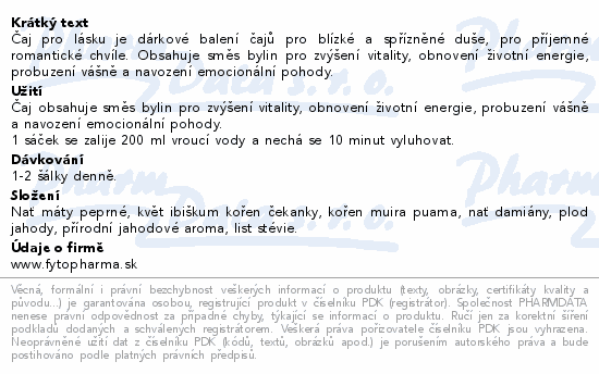 Čaj pro lásku ovocný 20x1.5g Fytopharma